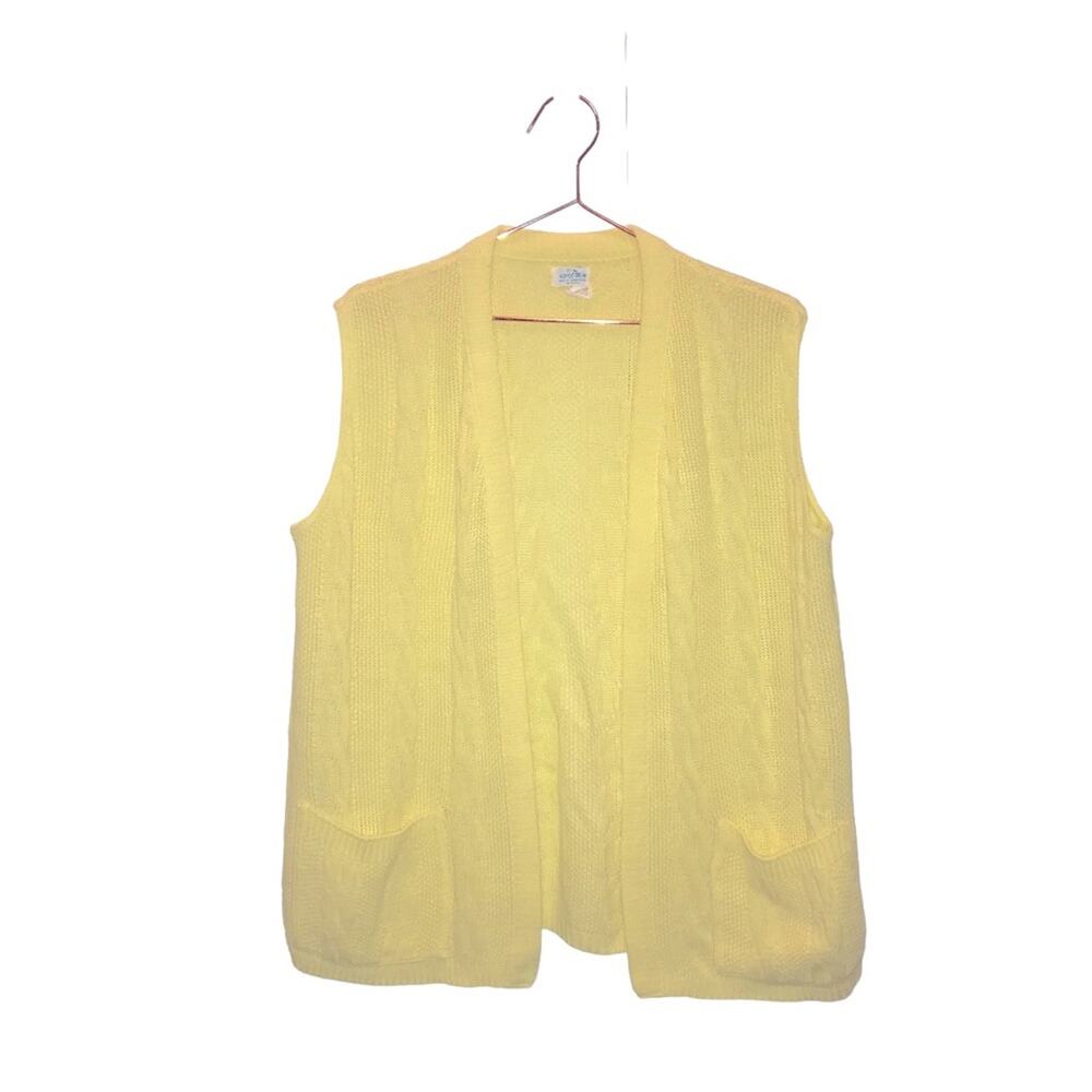 Vintage yellow open front cardigan